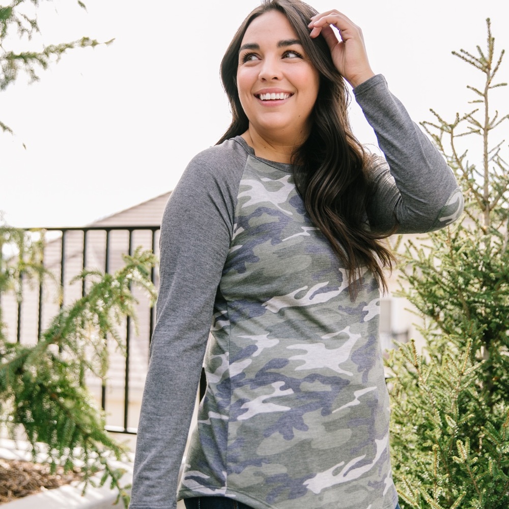 Over and Out Camo Raglan Top - Picture 6 of 8